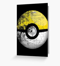 Destroyed Pokemon Go Team Yellow Pokeball Greeting Card