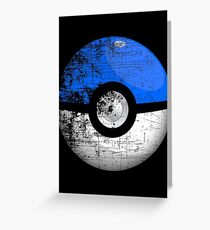Destroyed Pokemon Go Team Blue Pokeball Greeting Card