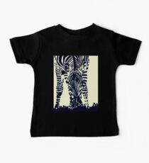 "Zebra" Pen, Ink, & Black Paint on Gesso Baby Tee