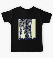 "Zebra" Pen, Ink, & Black Paint on Gesso Kids Tee