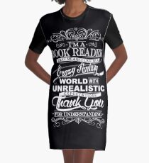 I'M A BOOK READER Graphic T-Shirt Dress