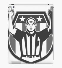 American Football Official Referee Grayscale iPad-Hülle & Klebefolie