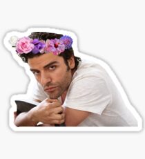 Oscar Isaac Flower Crown Sticker