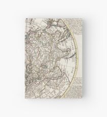 Vintage Map of The Northern Hemisphere (1741) Hardcover Journal