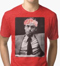 Flower crown Ted Bundy Tri-blend T-Shirt