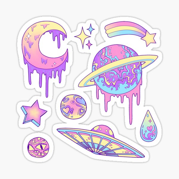 galaxy aesthetic stickers redbubble