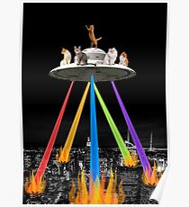 CAT INVADERS Poster