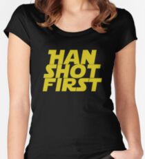 Han Shot First Women's Fitted Scoop T-Shirt