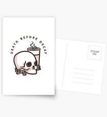 Death Before Decaf Postcards