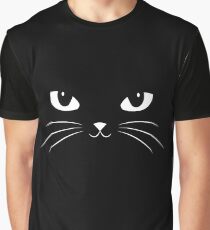 Cute Black Cat Graphic T-Shirt