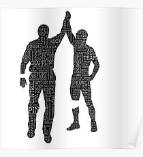 Wrestling Winner Pose weißer Text Poster