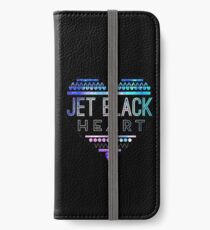 Jet Black Herz iPhone Flip-Case/Hülle/Klebefolie