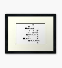 SNSD Crossword Framed Print
