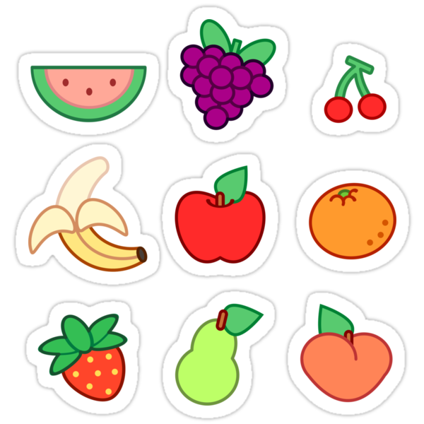 "Fruit!" Stickers by emonsther | Redbubble