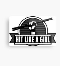Drummer girl Metal Print