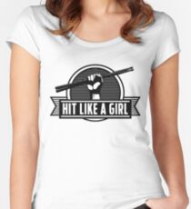 Drummer girl Women's Fitted Scoop T-Shirt