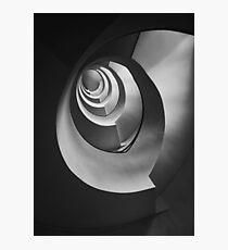 Modern staircase in black and white Photographic Print