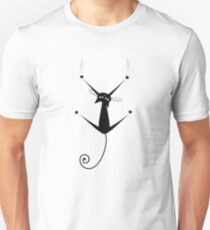 Black cat silhouette Unisex T-Shirt