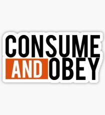 Consume and Obey Logo Basic Orange Sticker