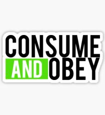 Consume and Obey Logo Basic Green Sticker