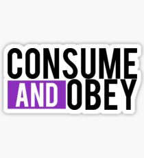 Consume and Obey Logo Basic Purple Sticker