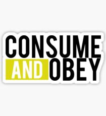 Consume and Obey Logo Basic Yellow Sticker