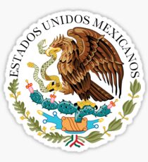 Close up of seal in the national flag of Mexico Sticker