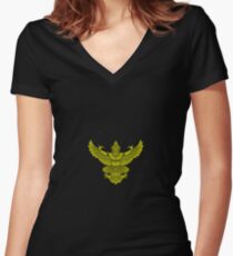 pokemon angry Women's Fitted V-Neck T-Shirt