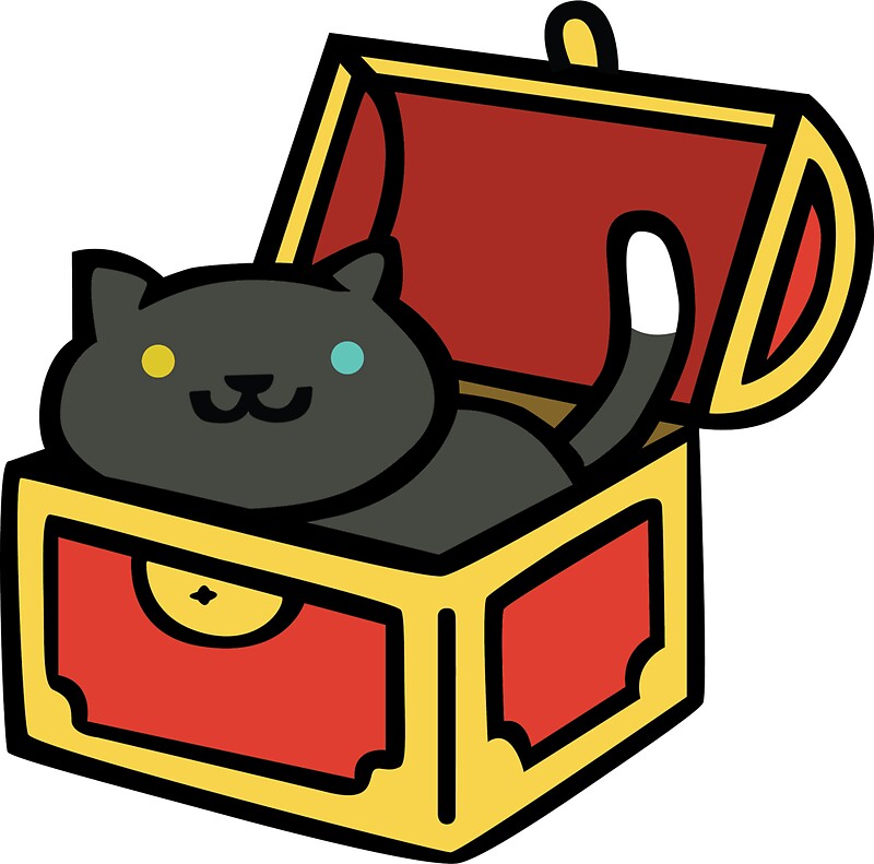 "Neko Atsume Pepper Treasure Box" Stickers by Savel Redbubble