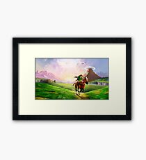 TLOZ Ocarina of Time - Hyrule Field Framed Print