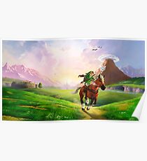 TLOZ Ocarina of Time - Hyrule Field Poster