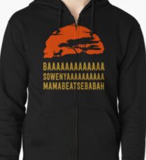 BAAAAAAAAAAAAA SOWENYAAAAAAAAAA MAMABEATSEBABAH African Lion T Shirt Zipped Hoodie