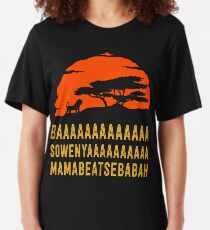 BAAAAAAAAAAAAA SOWENYAAAAAAAAAA MAMABEATSEBABAH African Lion T Shirt Slim Fit T-Shirt