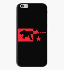 Red computer gamer digital machine gun iPhone Case