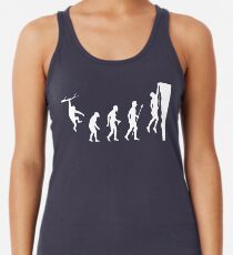 Camiseta de tirantes para mujer Funny Rock Climbing Evolution T Shirt