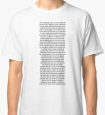 Sebastian Stan Paragraph Design Classic T-Shirt