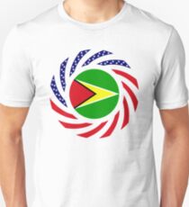 Guyanese American Multinational Patriot Flag Slim Fit T-Shirt