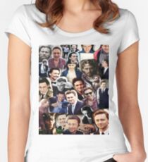Camiseta entallada de cuello redondo Collage de Tom Hiddleston