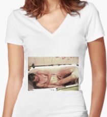 Body paint Women's Fitted V-Neck T-Shirt