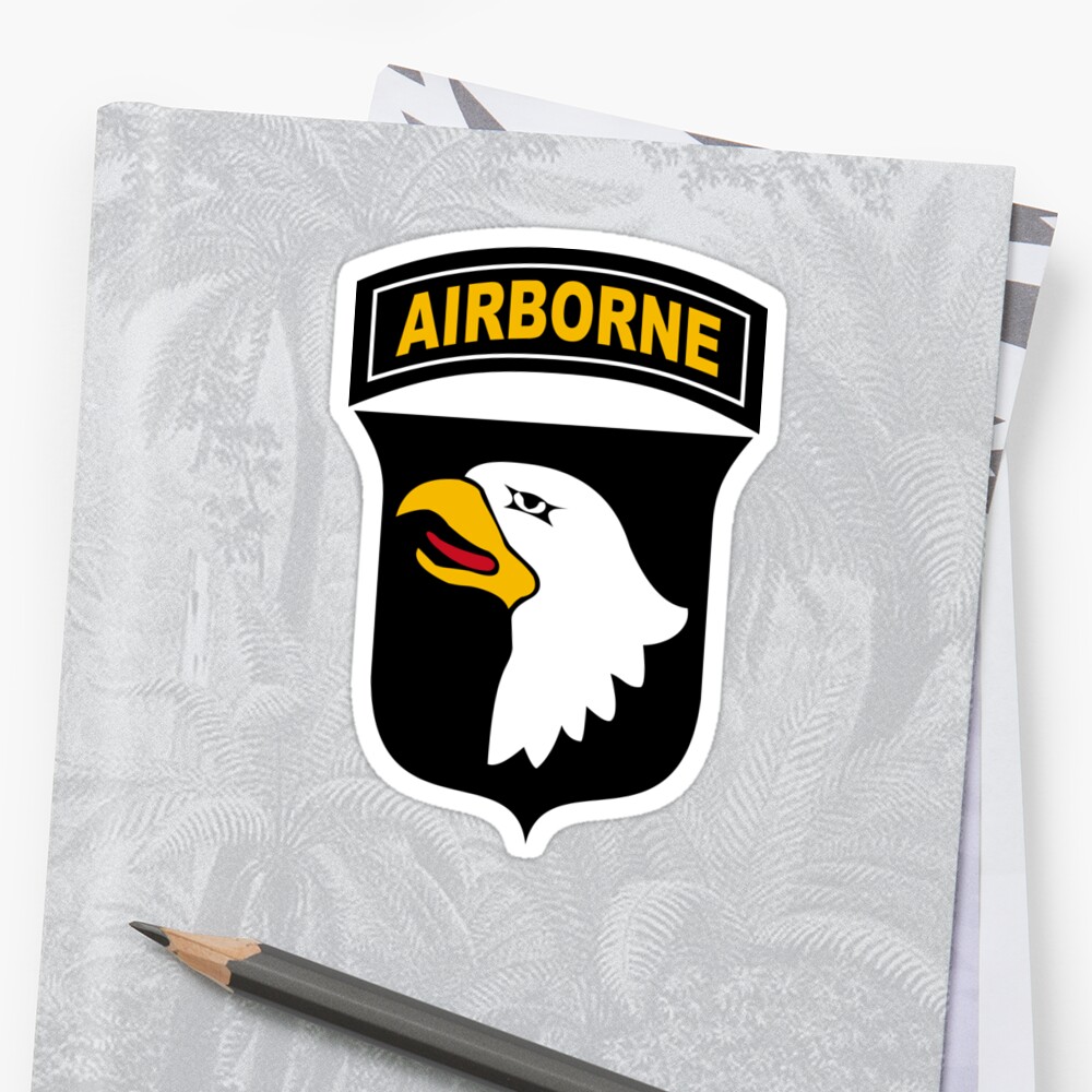 101st Airborne Division Us Army Sticker By Wordwidesymbols Redbubble