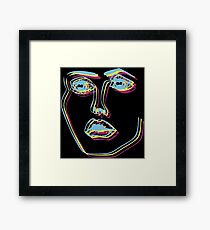 Tri-Colour Disclosure Face Framed Print