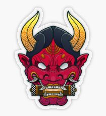 Pegatina transparente Hannya Mask