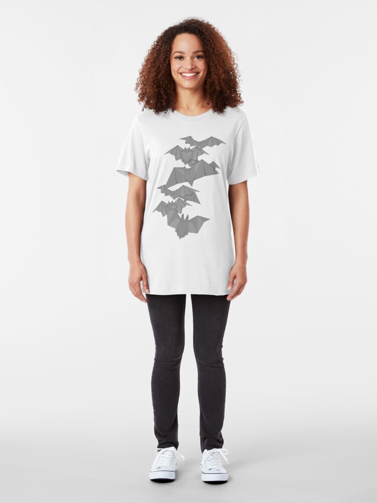 Alternate view of Bat Origami Slim Fit T-Shirt
