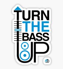 TURN THE BASS UP - Crossfader & Speaker DJ, Dark Sticker