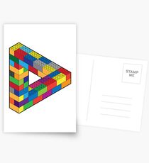 Play with Me: Lego Penrose Toy Triangle Impossible Object Illusion Postcards