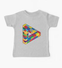 Spiel mit mir: Lego Penrose Toy Triangle Unmögliche Objekt Illusion Baby T-Shirt