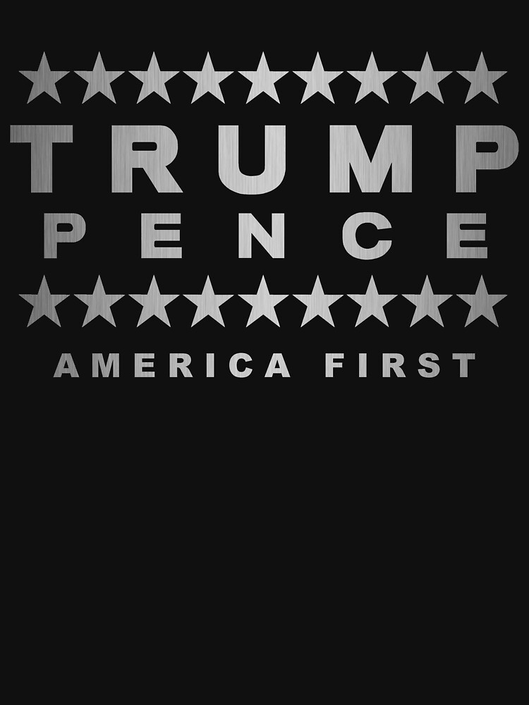 Trump Pence Silver Tone On Black America First by theartofvikki