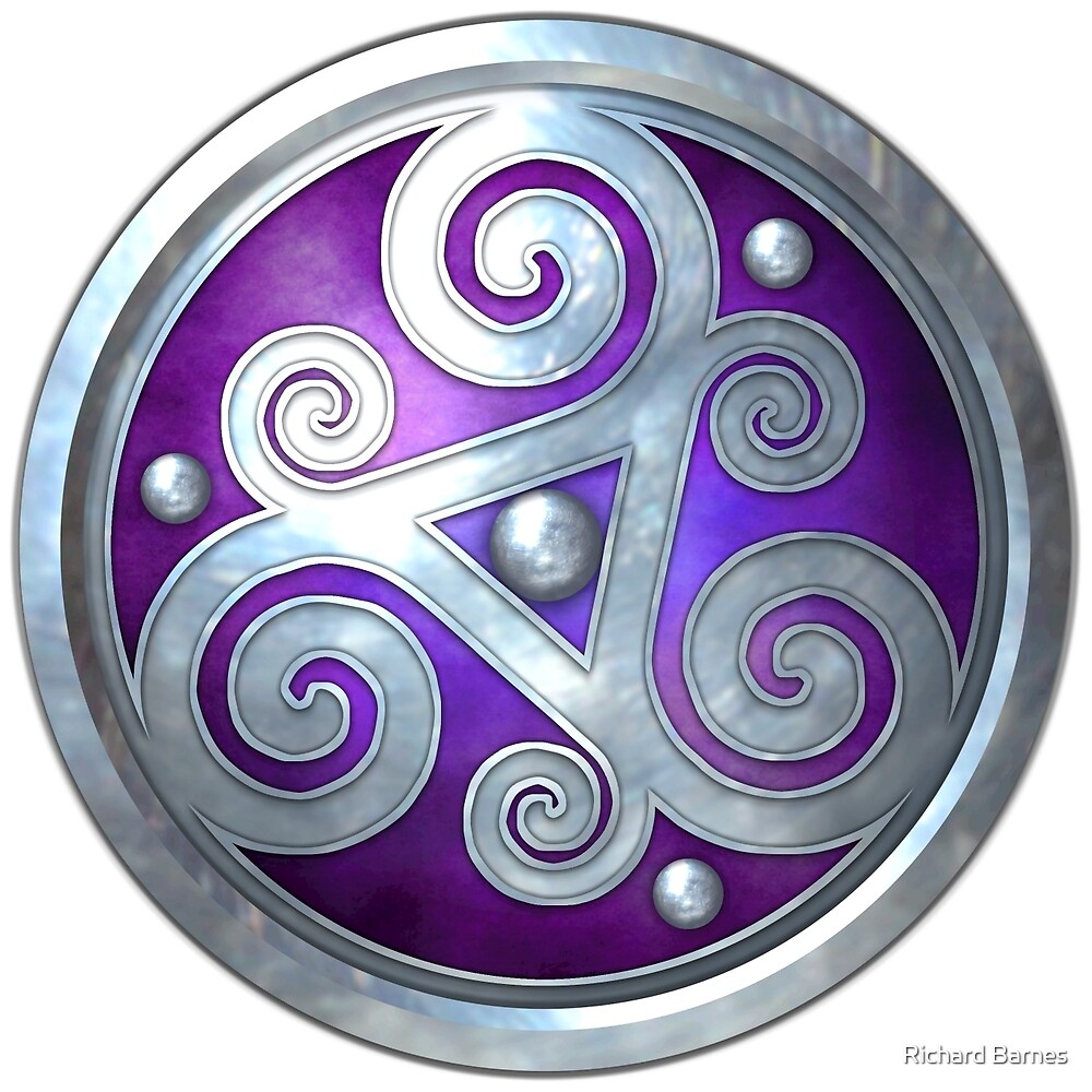 "Purple Celtic Double Triskelion" by Ricky Barnes Redbubble