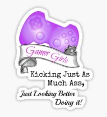 Gamer Girls Kick Ass Sticker