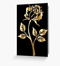 Gold Rose Grußkarte